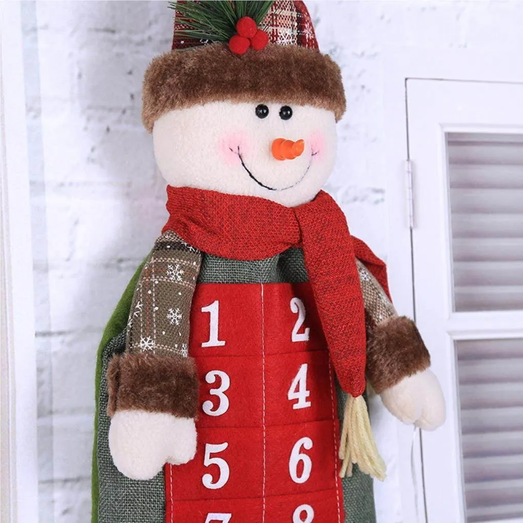 tredstone Christmas Advent Calendar Wall Hanging Santa Claus Snowman  Countdown Calendar with Pockets Home Decoration - Walmart.ca