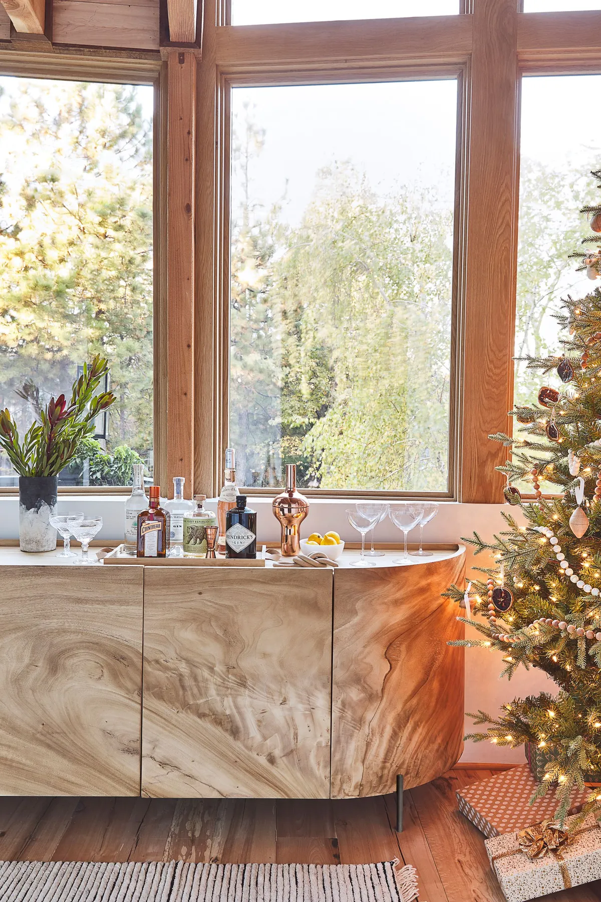 Using a Sideboard as a Bar Cart - Bar Cart Alternative