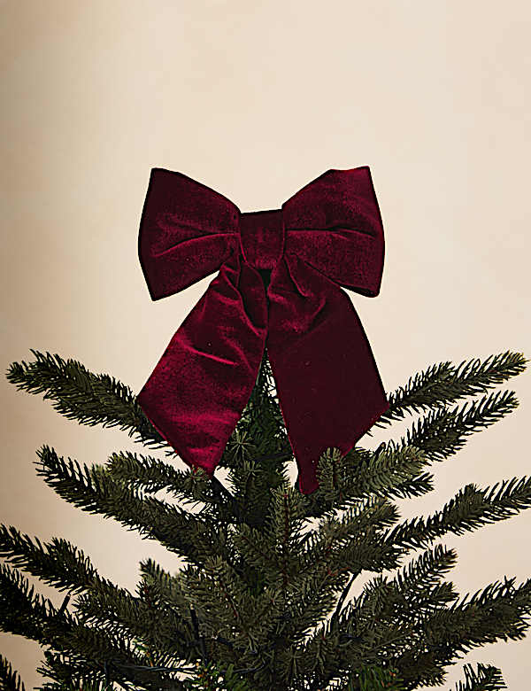 Velvet Bow Tree Topper | Decorations | M&S GR