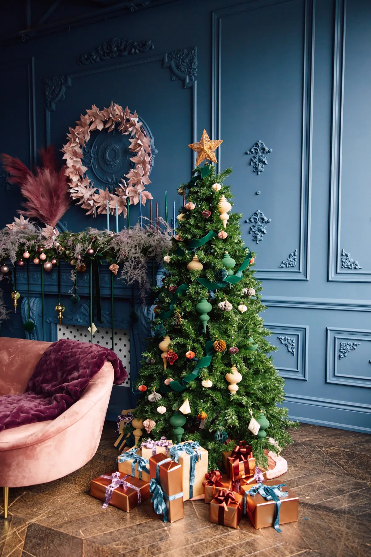 Velvet Noel: Unveiling the Library Studio's Holiday Magic - Mint Room Studios