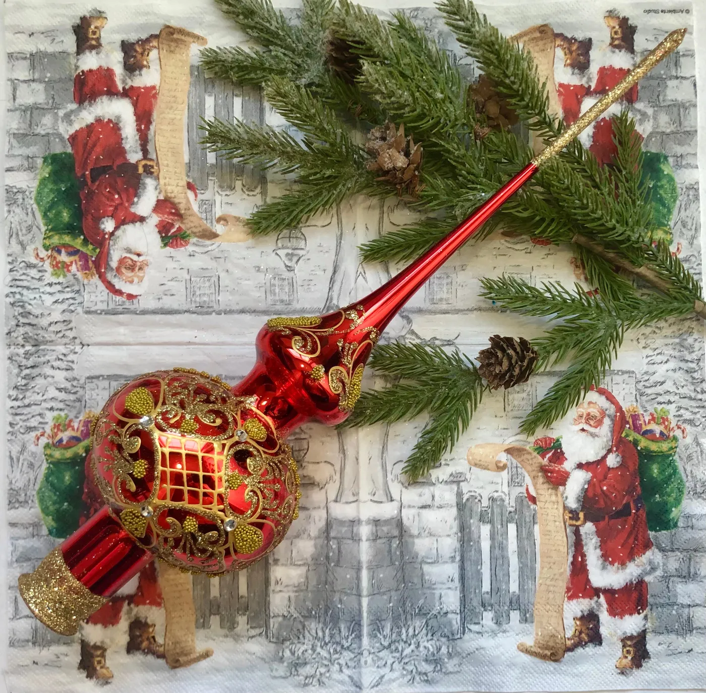 Vintage Glass Christmas Tree Topper 80s 90s Vintage Christmas Tree Topper Ornament, Lighted Star, Capiz Shell