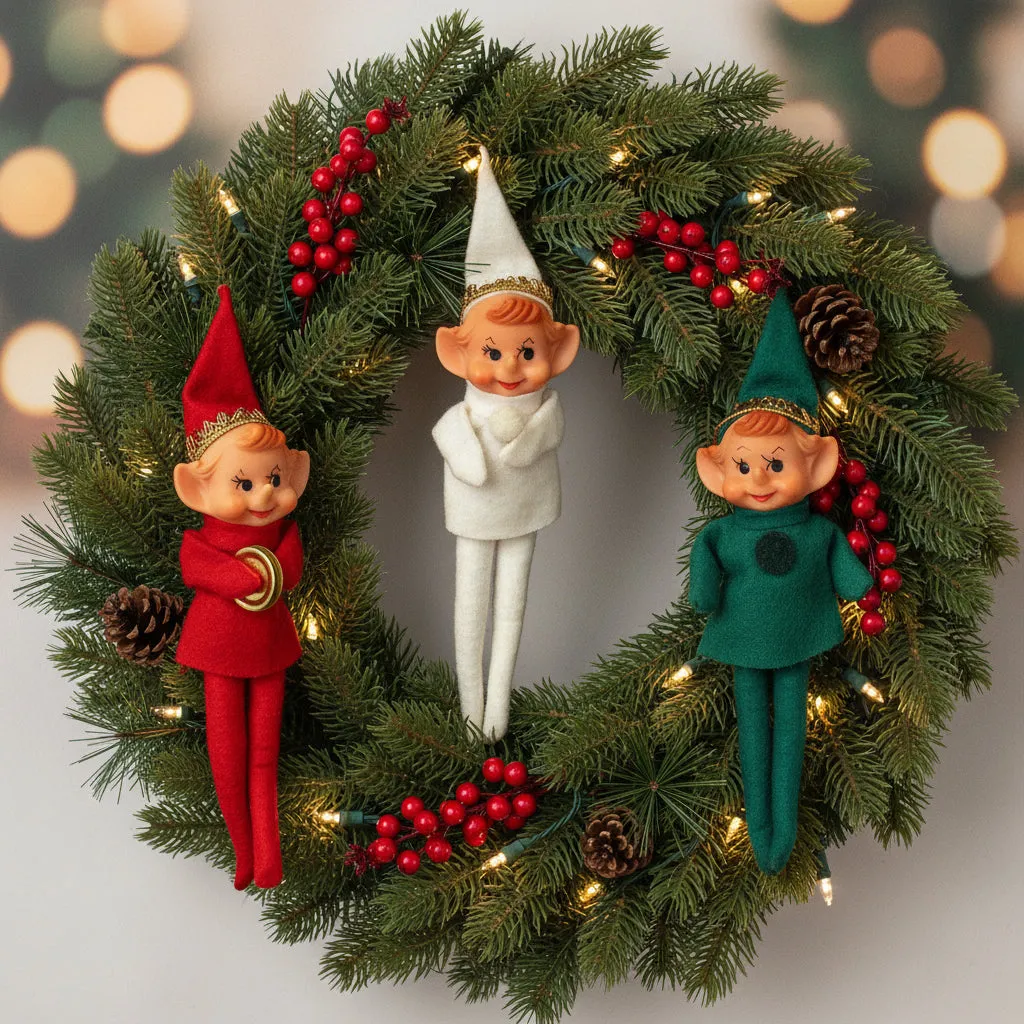 Vintage Japan Pixie Elf Doll Ornaments, Pointy Hats – Antigo Trunk