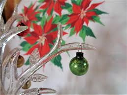 Vintage Shiny Brite Table Top Christmas Tree Clear Plastic with Glitter &  Bulbs | #1925450473