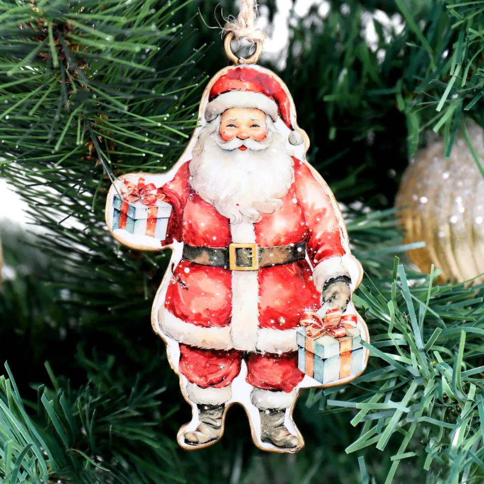 Vintage Tin Santa II Christmas Tree Decoration - Christmas decorations  Online - Beautiful Accessories