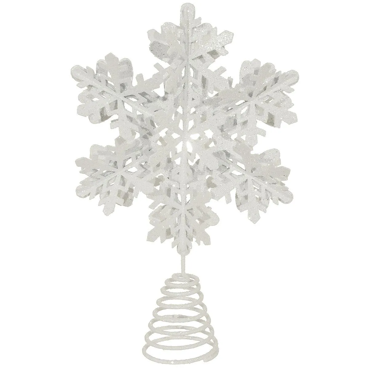 White Snowflake Tree Top, 13 Inch