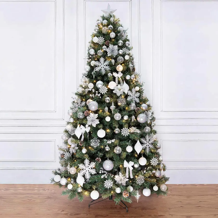 Winter Wonderland - 8ft White Decorated Christmas Tree
