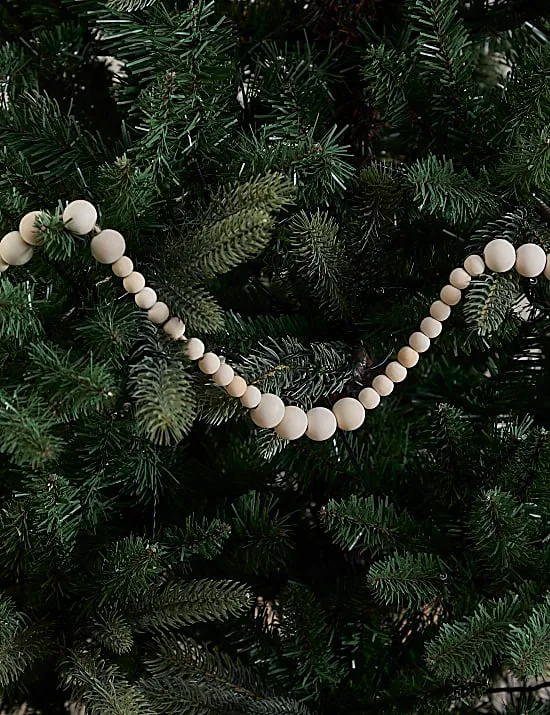Wooden Bead Tree Garland | Wreaths & Garlands | M&S GR