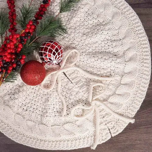 Woven Tree Skirt For Christmas Decoration, Woven, Ambi | MercadoLivre